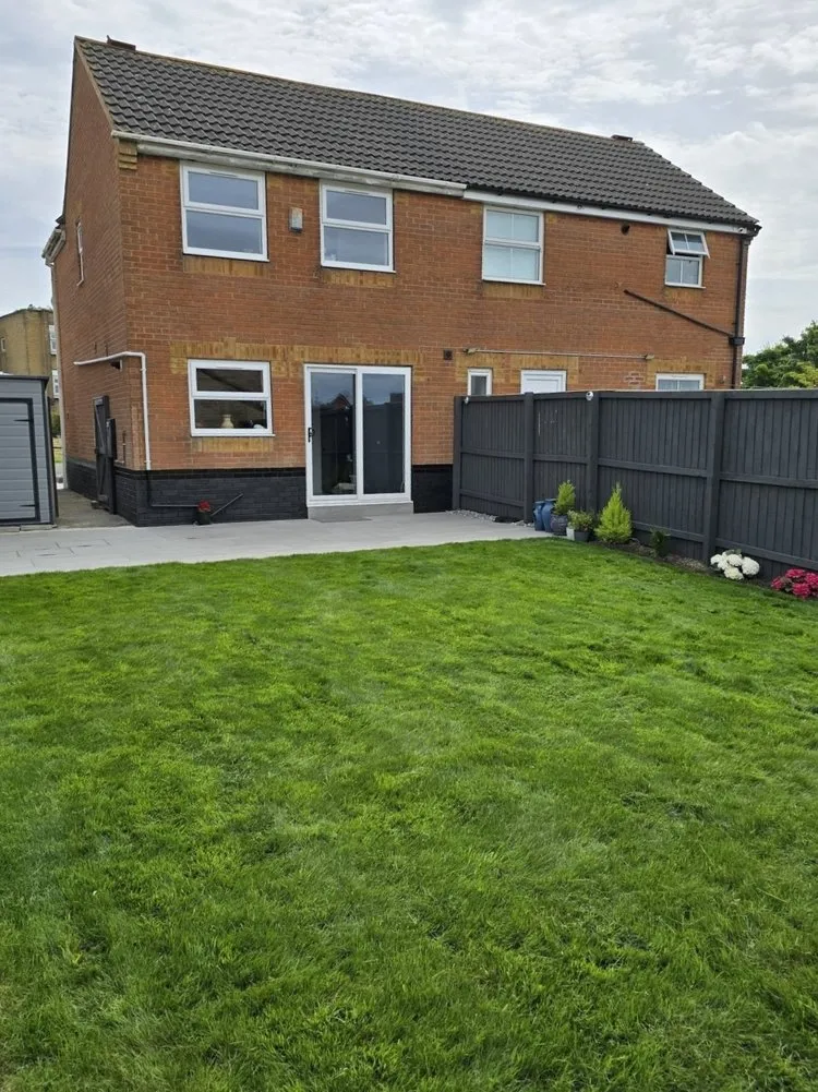 grass n house after